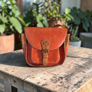 Patrica Nash Argos leather crossbody Saddle Style front flap with magnetic latch